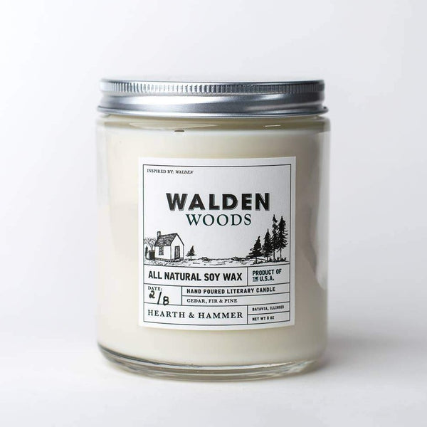 walden woods themed candle