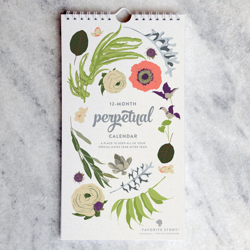 Wildflower perpetual calendar