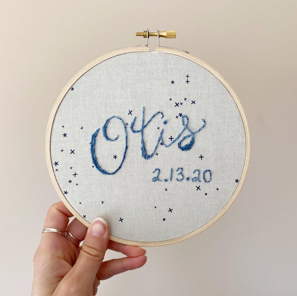 Custom Name and Date Embroidery