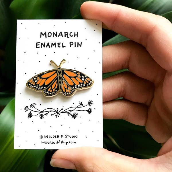 Enamel Monarch Pin