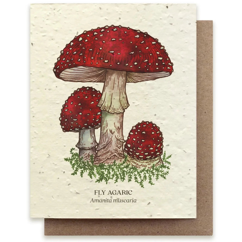 Fly Agaric Mushroom Plantable Wildflower Card